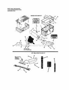 Page T Diagram and Parts List for 107280340  Craftsman Lawn Tractor
