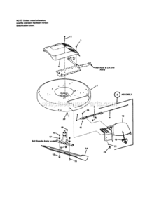 Page H Diagram and Parts List for 107280340  Craftsman Lawn Tractor