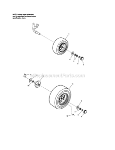 Page L Diagram and Parts List for 107289850  Craftsman Lawn Tractor