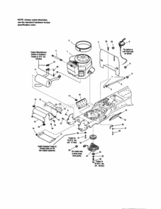 Page C Diagram and Parts List for 107289850  Craftsman Lawn Tractor