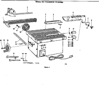 Unit Housing Diagram and Parts List for 11324240  Craftsman Power Motor