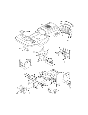 Chassis And Enclosures Diagram and Parts List for 917272053  Craftsman Lawn Tractor