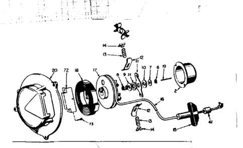 Rewind Starter Diagram and Parts List for 91760033  Craftsman Chainsaw