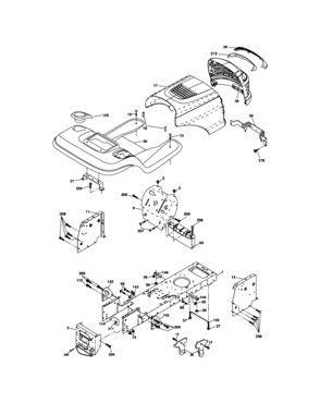Chassis And Enclosures Diagram and Parts List for 917276751  Craftsman Lawn Tractor