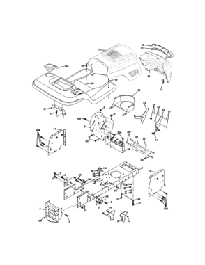 Chassis And Enclosures Diagram and Parts List for 917271843  Craftsman Lawn Tractor