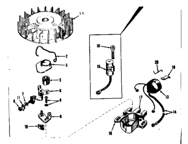 Magneto No. 610690 Diagram and Parts List for 143531042  Craftsman Engine