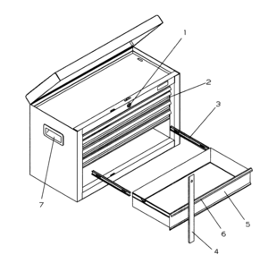 Tool Chest Diagram and Parts List for 706622141  Craftsman Tool Stand & Cart