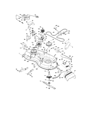 Mower Deck Diagram and Parts List for 917287242  Craftsman Lawn Tractor