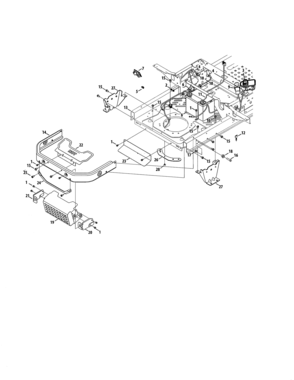 Muffler Shield/bumper Diagram and Parts List for 247204100  Craftsman Engine