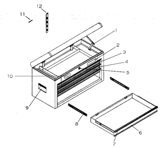 Chest Diagram and Parts List for 706659022  Craftsman Tool Stand & Cart