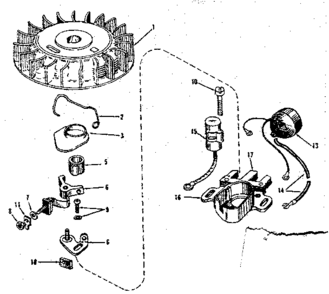 Magneto No. 610675 Diagram and Parts List for 143126021  Craftsman Engine
