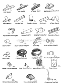 Accessories Diagram and Parts List for 113177011  Craftsman Utility Vacuum