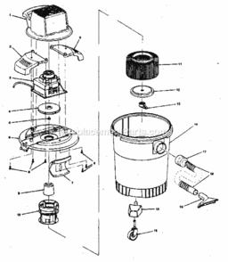 Page A Diagram and Parts List for 113179410  Craftsman Utility Vacuum