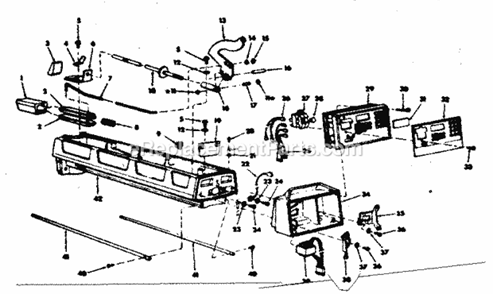 Arm Assembly Diagram and Parts List for 113190650  Craftsman Chop Saw