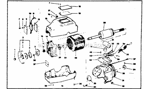 Motor No. 75085 Diagram and Parts List for 113190650  Craftsman Chop Saw