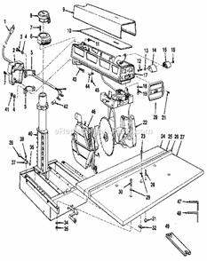 Page A Diagram and Parts List for 113196320  Craftsman Chop Saw