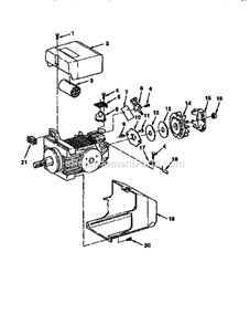 Motor Diagram and Parts List for 113196321  Craftsman Chop Saw