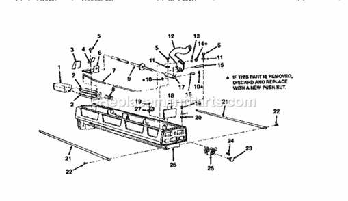 Page E Diagram and Parts List for 113196380  Craftsman Chop Saw