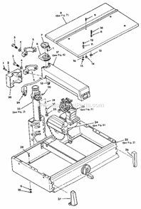 Page A Diagram and Parts List for 113197160  Craftsman Chop Saw