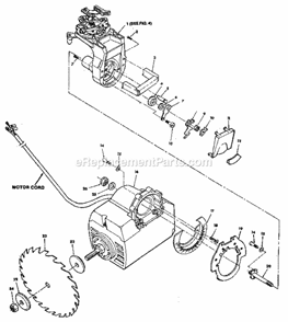 Page C Diagram and Parts List for 113197160  Craftsman Chop Saw