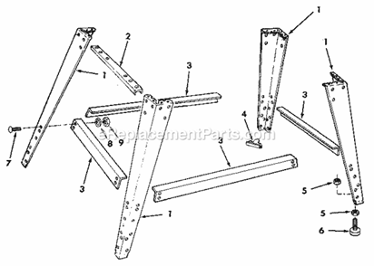 Page H Diagram and Parts List for 113197160  Craftsman Chop Saw