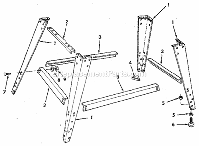 Figure 10-Leg Set (Model ... Diagram and Parts List for 113197250  Craftsman Chop Saw