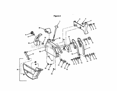 Guard Diagram and Parts List for 113197250  Craftsman Chop Saw