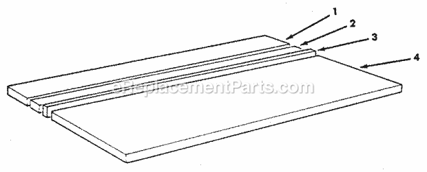 Figure 8 - Table Assembly Diagram and Parts List for 113197250  Craftsman Chop Saw