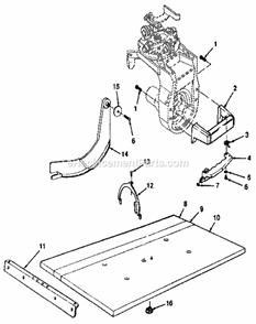 Figure 10 Diagram and Parts List for 113197510  Craftsman Chop Saw