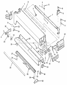 Figure 5 - Arm Assembly Diagram and Parts List for 113197511  Craftsman Chop Saw