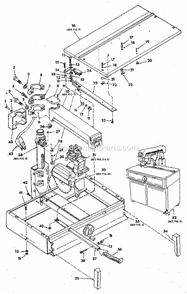 Page A Diagram and Parts List for 11319751  Craftsman Chop Saw