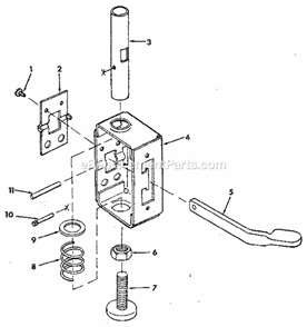 Figure 7 - Foot Assembly ... Diagram and Parts List for 113197610  Craftsman Chop Saw