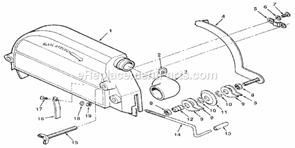 Figure 12 - Guard Assembl... Diagram and Parts List for 113197611  Craftsman Chop Saw