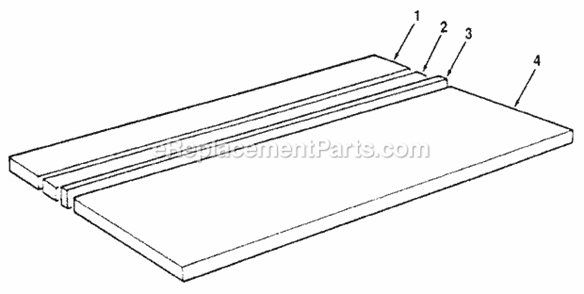 Figure 6 - Table Assembly Diagram and Parts List for 113197611  Craftsman Chop Saw