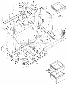 Figure 8 - Cabinet Assemb... Diagram and Parts List for 113197611  Craftsman Chop Saw
