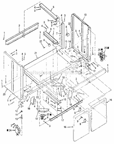 Figure 9 - Cabinet Assemb... Diagram and Parts List for 113197611  Craftsman Chop Saw