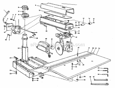 Unit Diagram and Parts List for 11319771  Craftsman Chop Saw