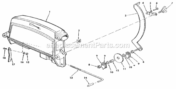 Figure 5 - Guard Assembly Diagram and Parts List for 113197732  Craftsman Chop Saw