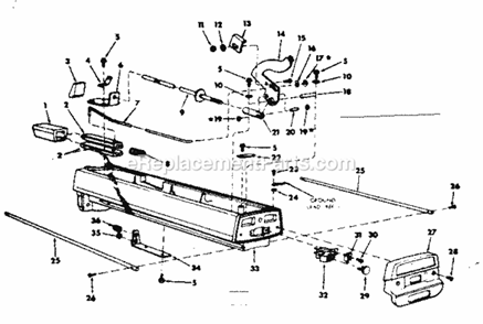 Arm Assembly Diagram and Parts List for 11319791  Craftsman Chop Saw