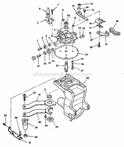 Yoke Assembly Diagram and Parts List for 113198111  Craftsman Chop Saw