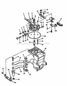 Yoke Assembly Diagram and Parts List for 113198211  Craftsman Chop Saw