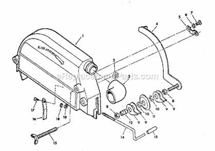 Guard Assembly Diagram and Parts List for 113198251  Craftsman Chop Saw