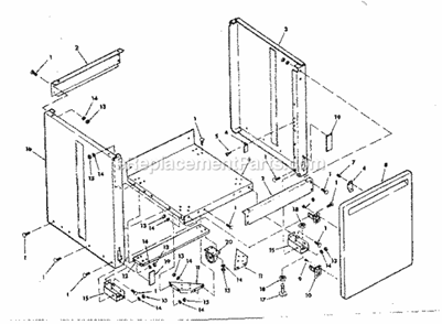 23" Cabinet (Model 113.19... Diagram and Parts List for 113198251  Craftsman Chop Saw