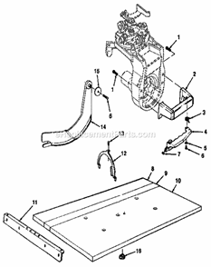 Page J Diagram and Parts List for 113198310  Craftsman Chop Saw