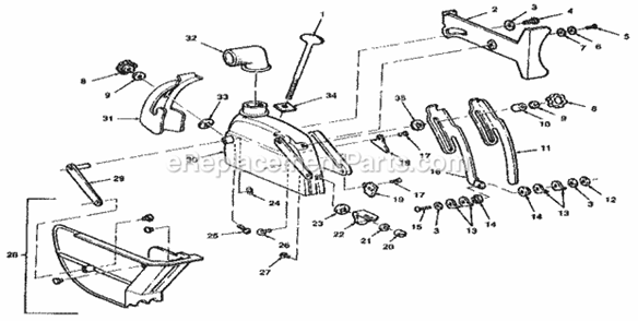 Page K Diagram and Parts List for 113198310  Craftsman Chop Saw