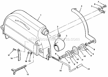 Page F Diagram and Parts List for 113198310  Craftsman Chop Saw