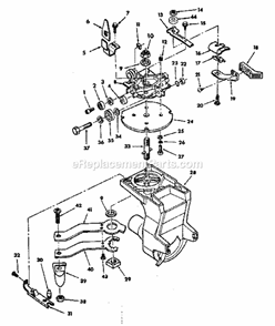 Yoke Assembly Diagram and Parts List for 113198311  Craftsman Chop Saw