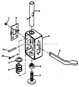 Page G Diagram and Parts List for 113198410  Craftsman Chop Saw