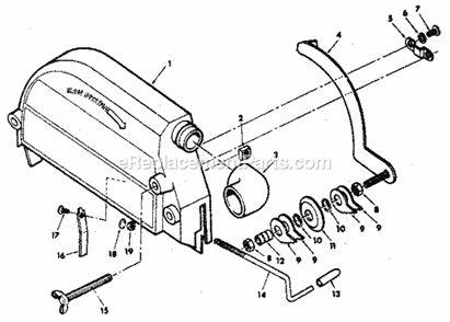 Page H Diagram and Parts List for 113198410  Craftsman Chop Saw