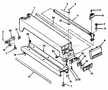 Figure 5 - Arm Assembly Diagram and Parts List for 113198510  Craftsman Chop Saw
